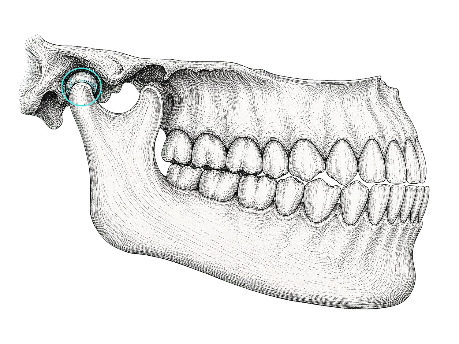 TMJ anatomy — lateral view
